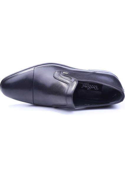 581 Erkek Deri Siyah Bağcıksız Klasik Kauçuk Ayakkabı fırsatları