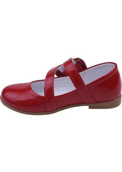 Ortaç 2082 Kız Çocuk Balerin Fiyonk Cırtlı Rugan Babet Ayakkabı modelleri