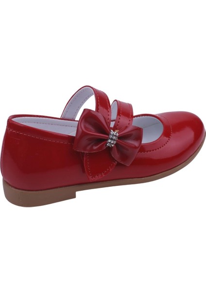 Ortaç 2082 Kız Çocuk Balerin Fiyonk Cırtlı Rugan Babet Ayakkabı indirimleri