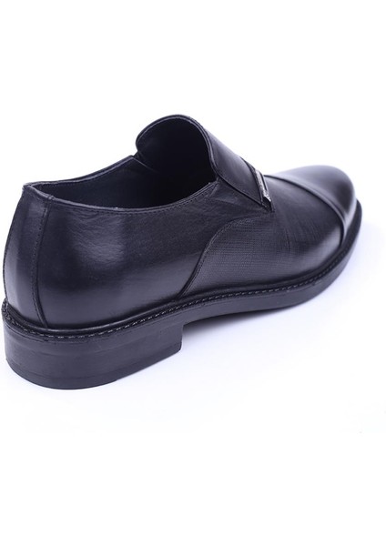 1697 Erkek Deri Siyah Bağcıksız Klasik Ayakkabı modelleri