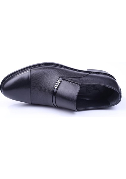 1697 Erkek Deri Siyah Bağcıksız Klasik Ayakkabı fırsatları