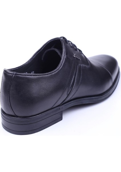 2512 Erkek Siyah Bağcıklı Deri Kauçuk Klasik Ayakkabı modelleri