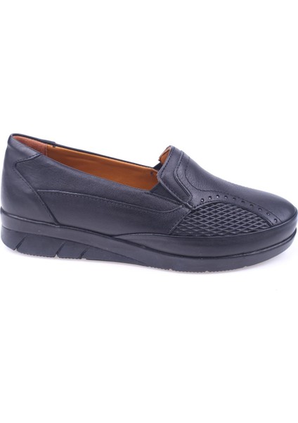 2505 Siyah Kadın Deri Ortopedik Ayakkabı fiyatları