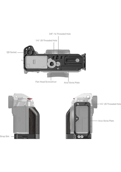 4137 Fujifilm X-T5 Için L-Bracket modelleri
