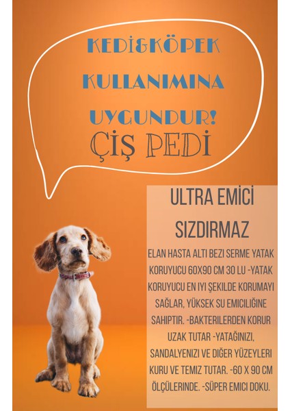 Kedi ve Köpek Çiş Pedi 60X90 30'lu 2 Paket