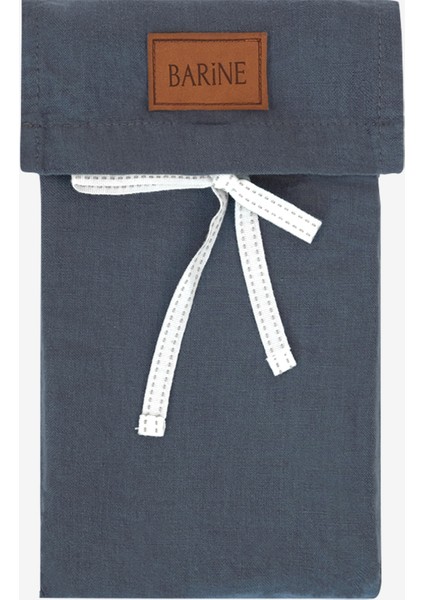 Washed Linen Keten Yastık Kılıfı 2'li Koyu Mavi 50x70