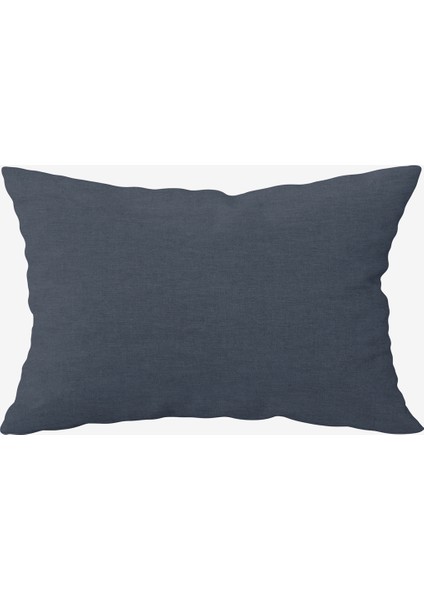 Washed Linen Keten Yastık Kılıfı 2'li Koyu Mavi 50x70