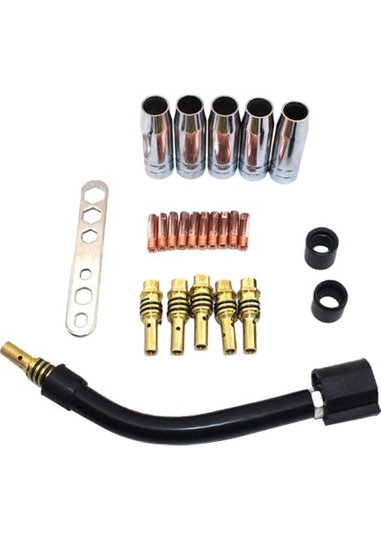 24PCS / Set 15AK Mig Kit De Soldadura Conector De Boquilla De Cabezal (Yurt Dışından)