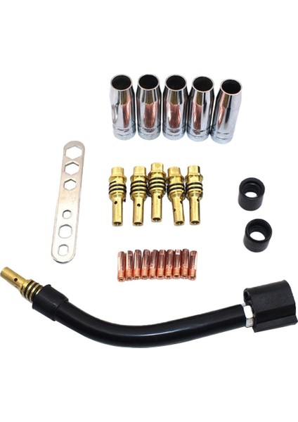 24PCS / Set 15AK Mig Kit De Soldadura Conector De Boquilla De Cabezal (Yurt Dışından)