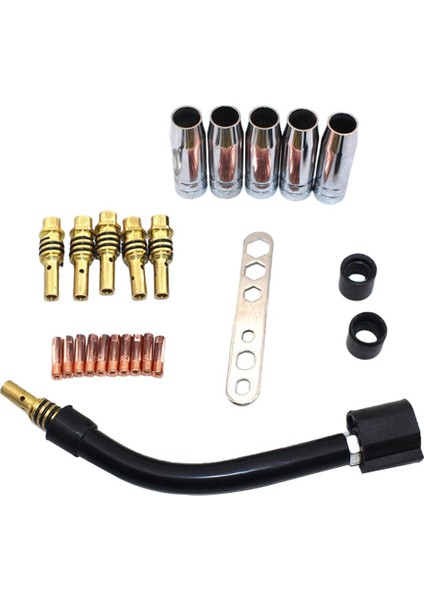 24PCS / Set 15AK Mig Kit De Soldadura Conector De Boquilla De Cabezal (Yurt Dışından)