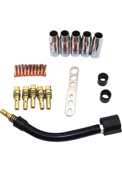 24PCS / Set 15AK Mig Kit De Soldadura Conector De Boquilla De Cabezal (Yurt Dışından)