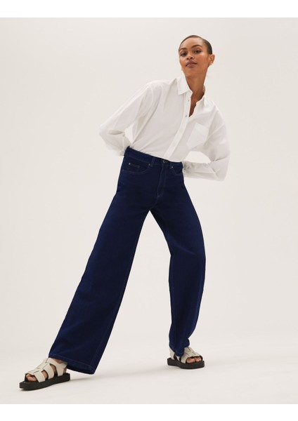 Wide Leg Jean Pantolon