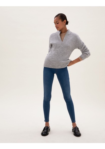 Yüksek Belli Jegging Jean Pantolon