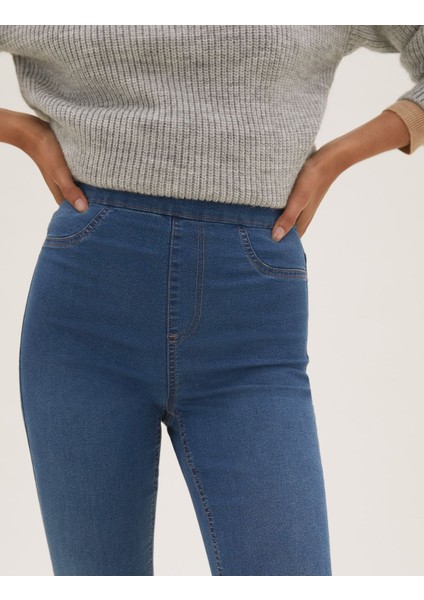 Yüksek Belli Jegging Jean Pantolon