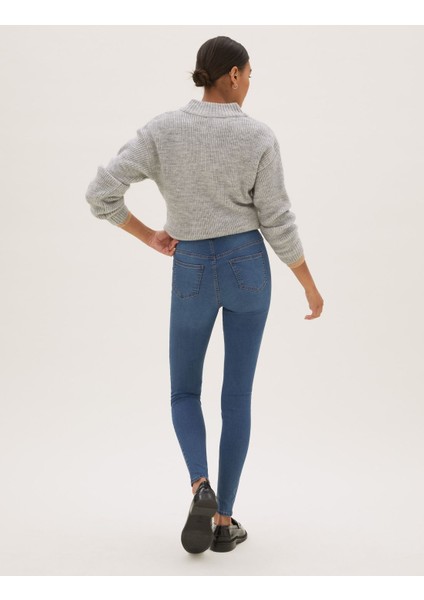 Yüksek Belli Jegging Jean Pantolon