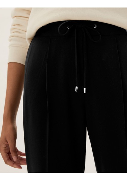 Tapered Fit Kemer Detaylı Pantolon