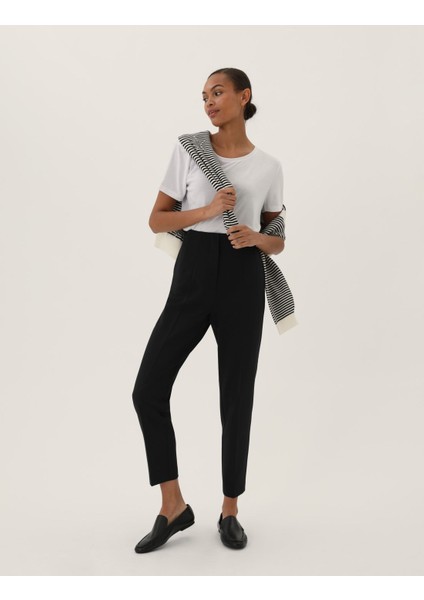 Yüksek Bel Tapered Fit Pantolon