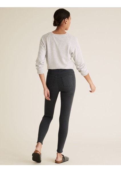 Yüksek Belli Jegging Jean Pantolon