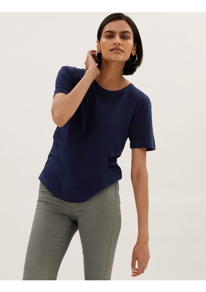 Marks & Spencer Relaxed Fit Kısa Kollu T-Shirt