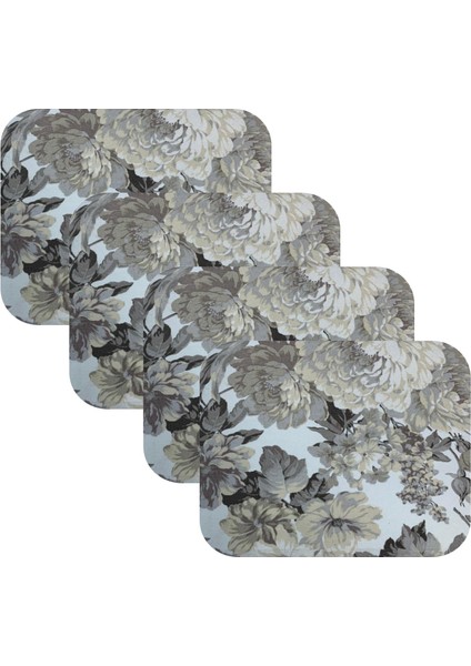 Knsz oturma minderi 4 lü zengin&mağrur&uslu çiçek gri kumaş tel bar sandalyesi için