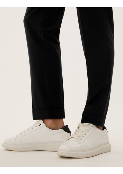 Tapered Fit Kemer Detaylı Pantolon modelleri