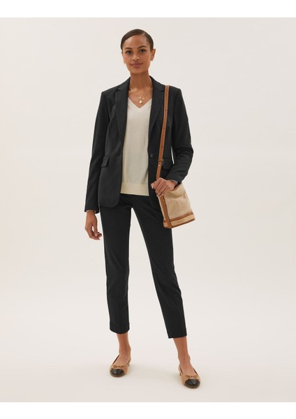 Slim Fit Ankle Grazer Pantolon