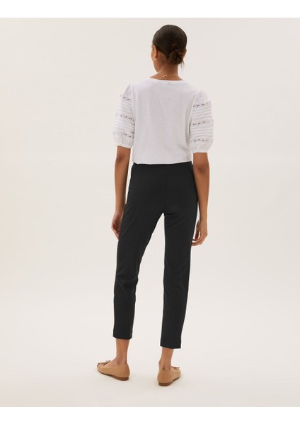 Slim Fit Ankle Grazer Pantolon