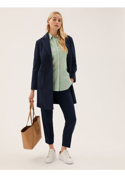 Yüksek Bel Tapered Fit Pantolon