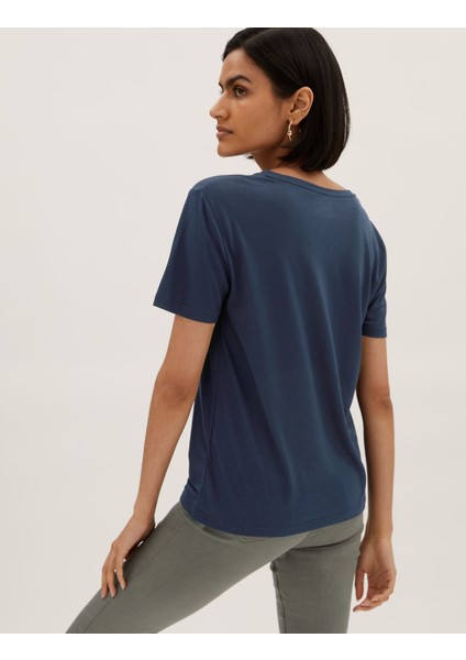 Marks & Spencer Relaxed Fit Kısa Kollu T-Shirt