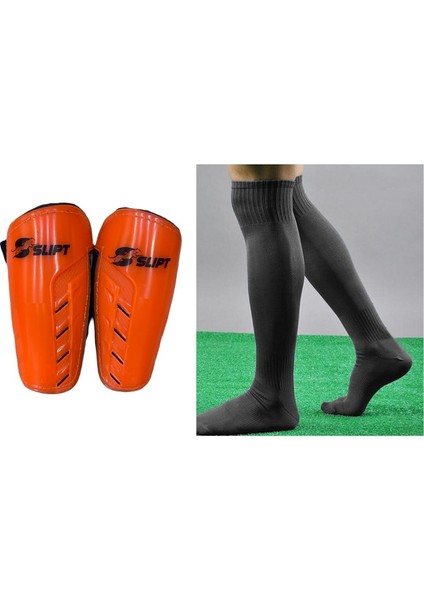 Çift Cırtlı 2 Adet Futbol Tekmeliği + 2 Adet Futbolcu Tozluk Futbol Maç Set Çorap ve Tekmelik