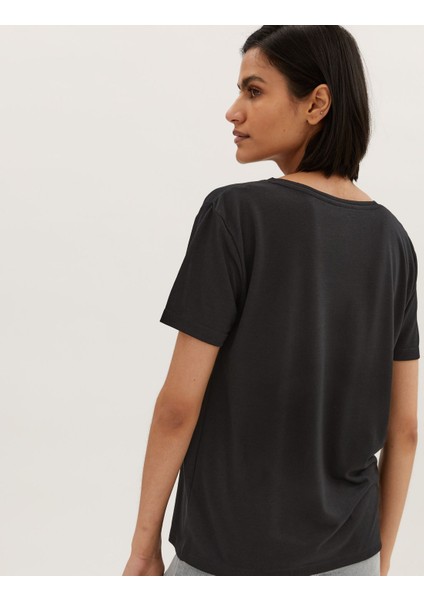 Marks & Spencer Relaxed Fit Kısa Kollu T-Shirt