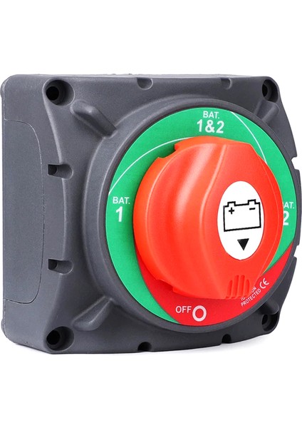 Tekne Akü Şalteri 500A 3p 1+2 Çift Devreli 12-24V On-Off