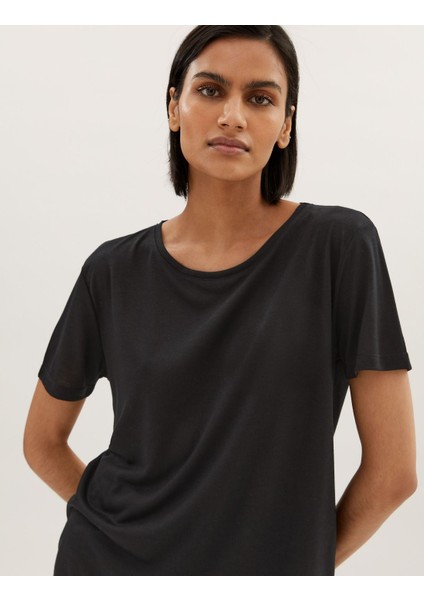 Marks & Spencer Relaxed Fit Kısa Kollu T-Shirt