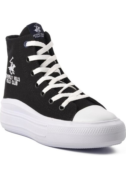 Siyah Beyaz Bilek Boy Sneaker