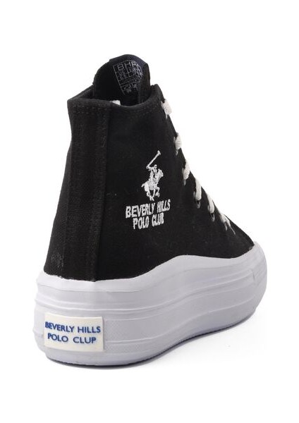 Siyah Beyaz Bilek Boy Sneaker