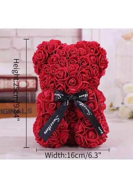 Teddy Bear Rose Güllü Ayıcık 30X20 cm (Özel Kutusunda)