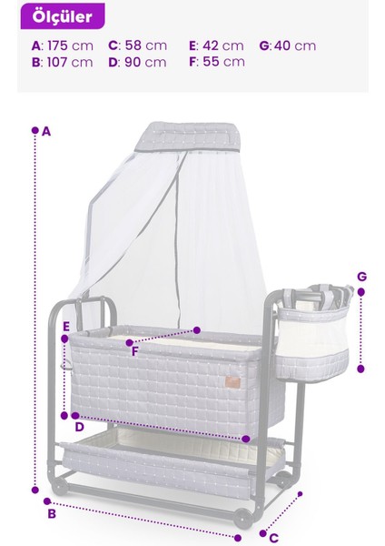 bebelow Safir Anne Yanı Sallanır Hamak Beşik indirimleri