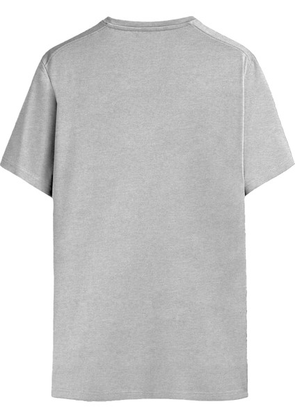 Basic Tişört Bisiklet Yaka Regular Fit Tshirt Erkek Pamuklu Düz Melanj-Nakişli Q Logo