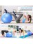 Plates Topu 65 cm Fitilli Pilates Topu Denge Yoga Spor Egzersiz Top Jimnastik Fitness + 2