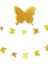 Düğün Doğum Günü Parti Dekoru Kağıt Kelebek Dizesi Degrade Sarı 1