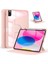 Apple Ipad Pro 12.9 3.4.5.6. Nesil Kılıf Katlanabilir Kalemlikli Ayarlanır Stand Uyku Modlu 360 Derece Dönen Şeffaf 1