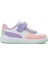 533 Beyaz-Pudra-Lila Cırt Cırtlı Çocuk Spor Ayakkabı 1