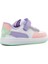 533 Beyaz-Pudra-Lila Cırt Cırtlı Çocuk Spor Ayakkabı 4
