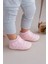 Paraşüt Kumaş Kürklü Anne Terlik ve Bebek Panduf (Terlik ve Panduf Ayrı SATILMAKTADIR.)-PEMBE/PINK-T-1007 2