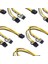 Amagogo Splitter 30CM Grafik Kartı 18AWG Konnektörü Pcıe Kablosu 6 Parça (Yurt Dışından) 5