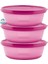 Buzdolabı Saklama Kabı 600 ml 3'lü Set Pembe (Üç Şekerpare) 1