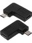 90 Derece Mikro USB Erkek To Tip C Kadın Sağ Açısı Erkek USB Adaptörü Sağ (Yurt Dışından) 2