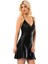 Siyah Dantelli Saten Gecelik - M-397 1