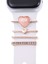 Apple Watch Ultra Kordon Süsü Charm Inci Kalp Rose Gold 1