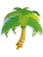 Tropical Hawaii Palmiye Ağacı Şeklinde Tropik Yeşil Renk Folyo Balon 91 x 80,5 cm 1